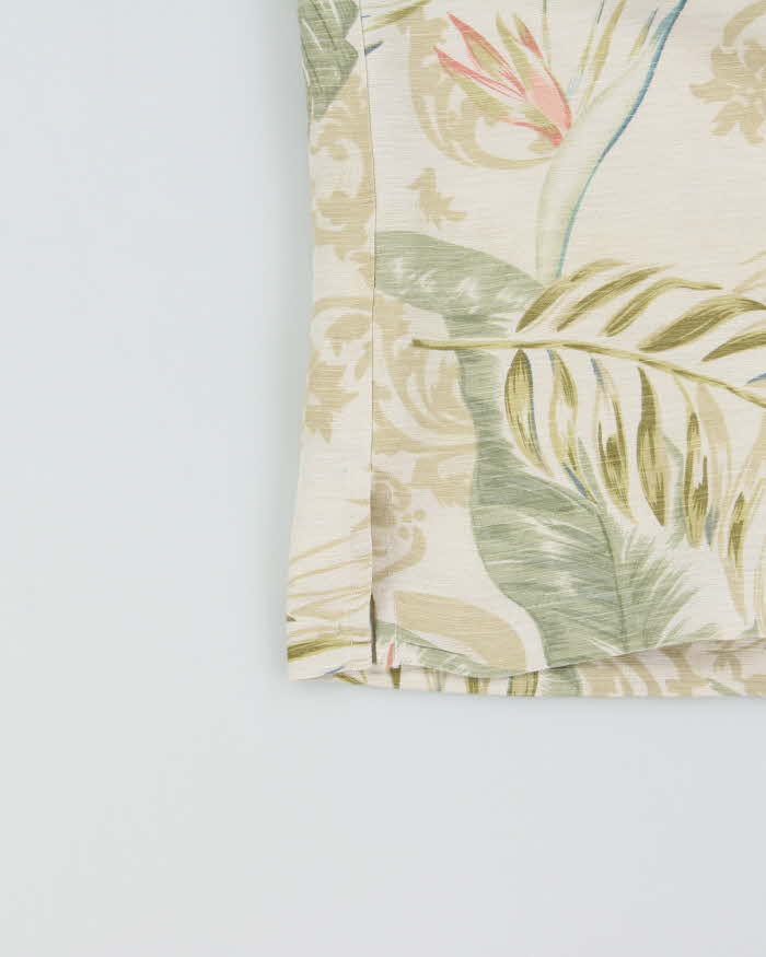 Vintage Y2K 00s Kahala Silk &amp; Linen Floral Hawaiian Shirt - XL