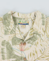 Vintage Y2K 00s Kahala Silk &amp; Linen Floral Hawaiian Shirt - XL