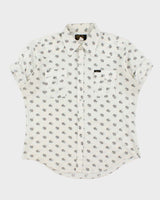 Vintage 1970s Bar-M Rancher Pearl Snap Button Floral Short Sleeve Western Shirt - XL