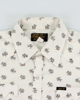 Vintage 1970s Bar-M Rancher Pearl Snap Button Floral Short Sleeve Western Shirt - XL