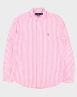 Vintage Ralph Lauren Striped Oxford Knit Long Sleeve Shirt - XL