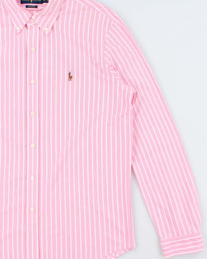 Vintage Ralph Lauren Striped Oxford Knit Long Sleeve Shirt - XL