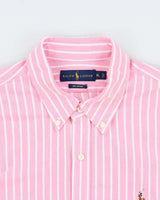 Vintage Ralph Lauren Striped Oxford Knit Long Sleeve Shirt - XL
