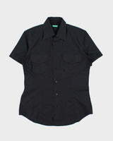 Vintage Y2K 00s Benetton Slim Fit Short Sleeve Pocket Shirt - L