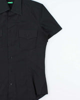 Vintage Y2K 00s Benetton Slim Fit Short Sleeve Pocket Shirt - L