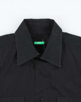 Vintage Y2K 00s Benetton Slim Fit Short Sleeve Pocket Shirt - L