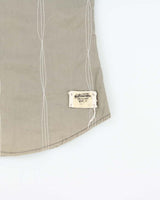 Vintage Y2K 00s G-Star Raw Khaki Striped Contrast Stitch Short Sleeve Shirt - S