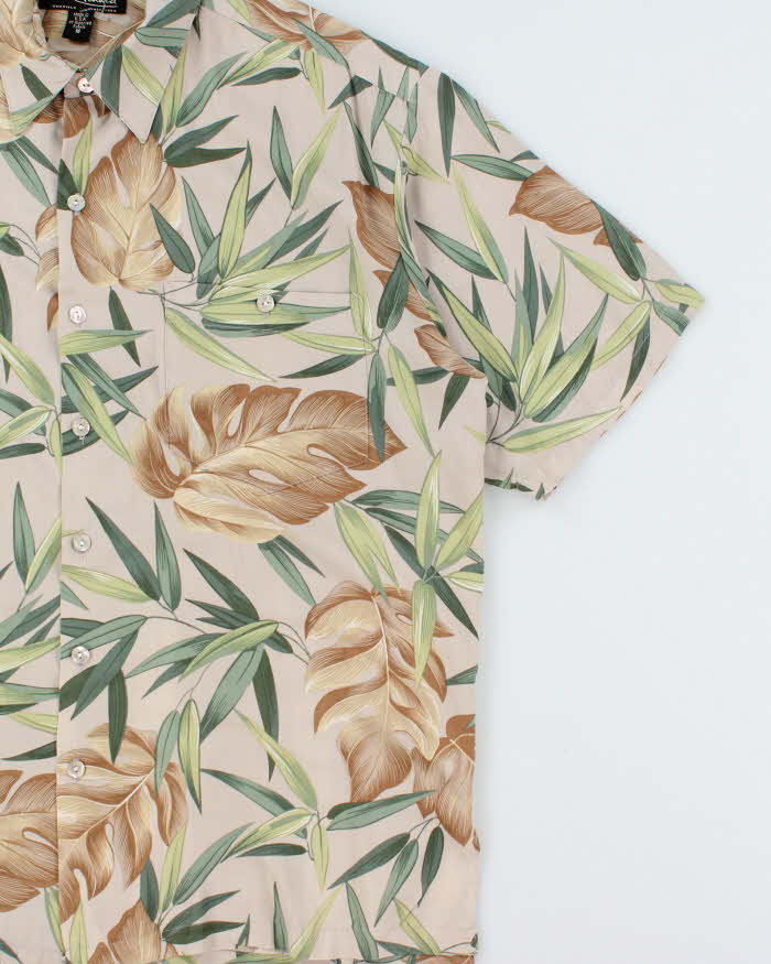 Vintage 1990s Tori Richard Pearl Button Floral Made In USA Hawaiian Shirt - XL