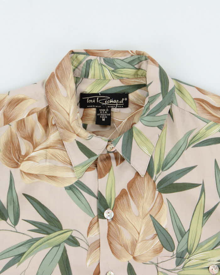 Vintage 1990s Tori Richard Pearl Button Floral Made In USA Hawaiian Shirt - XL