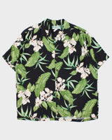 Vintage 1990s Two Palms Floral Made In USA Hawaiian Shirt - L