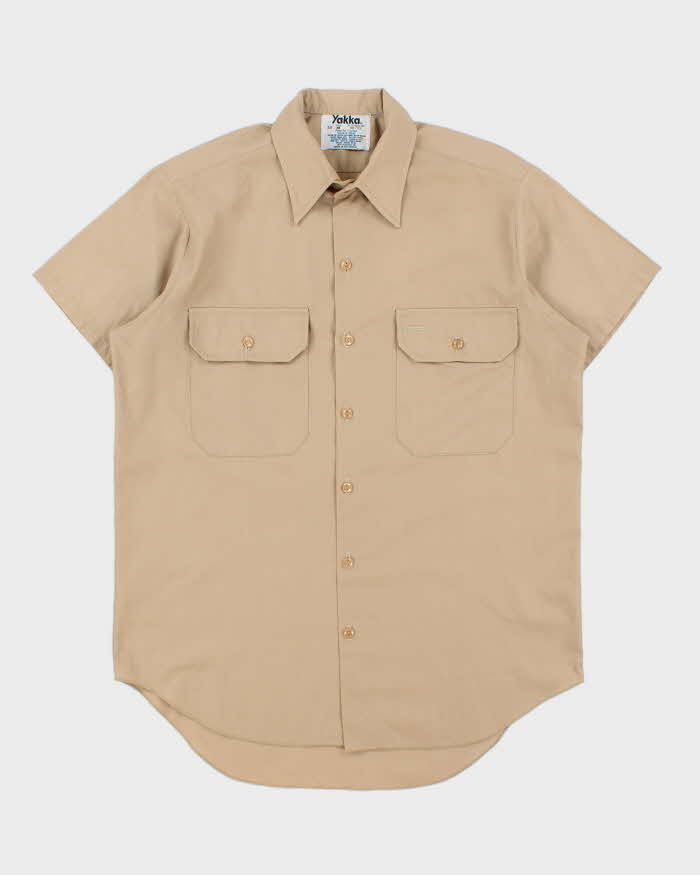 Vintage 1970s Yakka Made In Australia Short Sleeve Safari Shirt - M