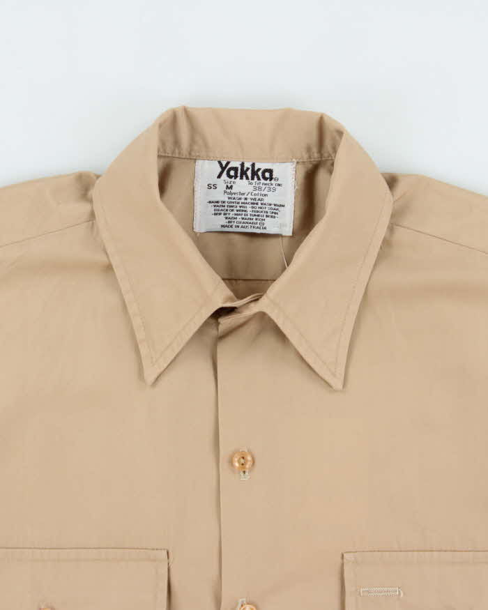 Vintage 1970s Yakka Made In Australia Short Sleeve Safari Shirt - M