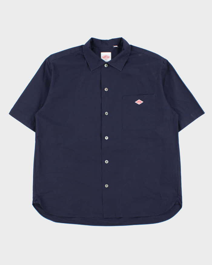 Danton France DTB0049 Navy Short Sleeve Workwear Shirt - M
