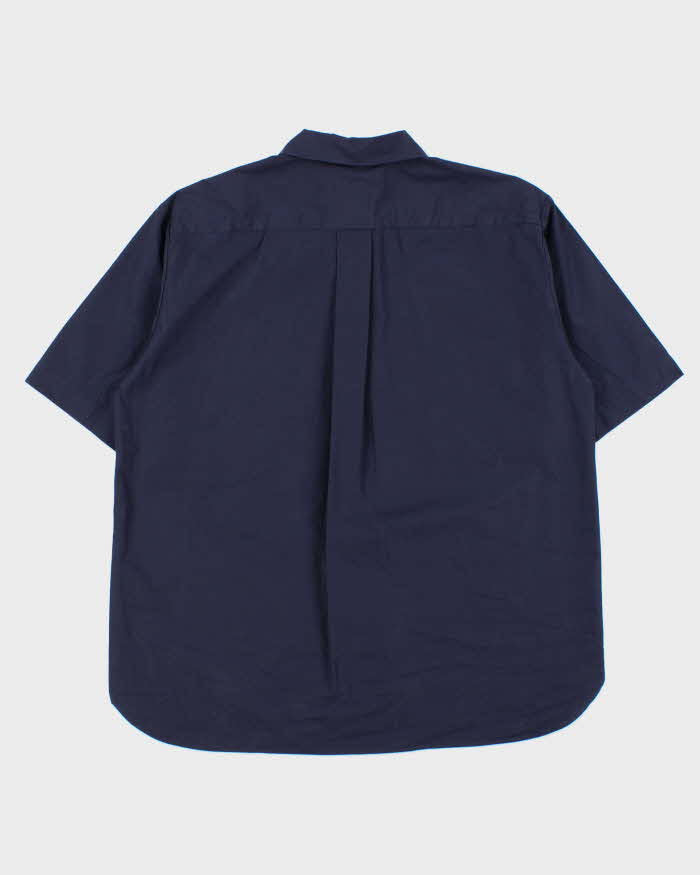 Danton France DTB0049 Navy Short Sleeve Workwear Shirt - M
