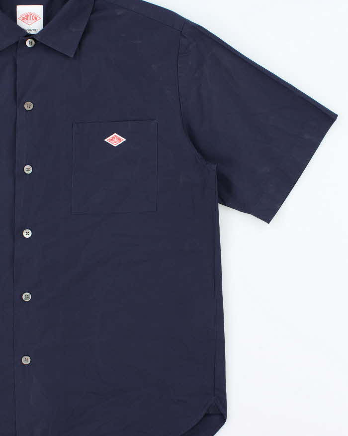 Danton France DTB0049 Navy Short Sleeve Workwear Shirt - M