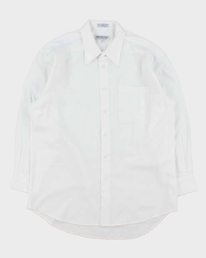 Vintage 1990s Givenchy Monsieur Long Sleeve Dagger Collared Shirt - L