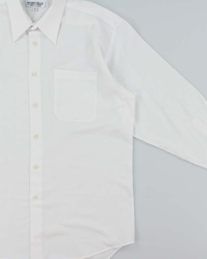 Vintage 1990s Givenchy Monsieur Long Sleeve Dagger Collared Shirt - L