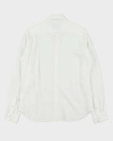 Olebar Brown Classic Fit Meden II Linen Long Sleeve Shirt - M