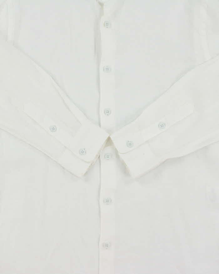 Olebar Brown Classic Fit Meden II Linen Long Sleeve Shirt - M
