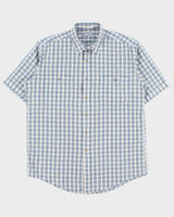 Vintage 1990s Yves Saint Check Short Sleeve Pocket Shirt - L