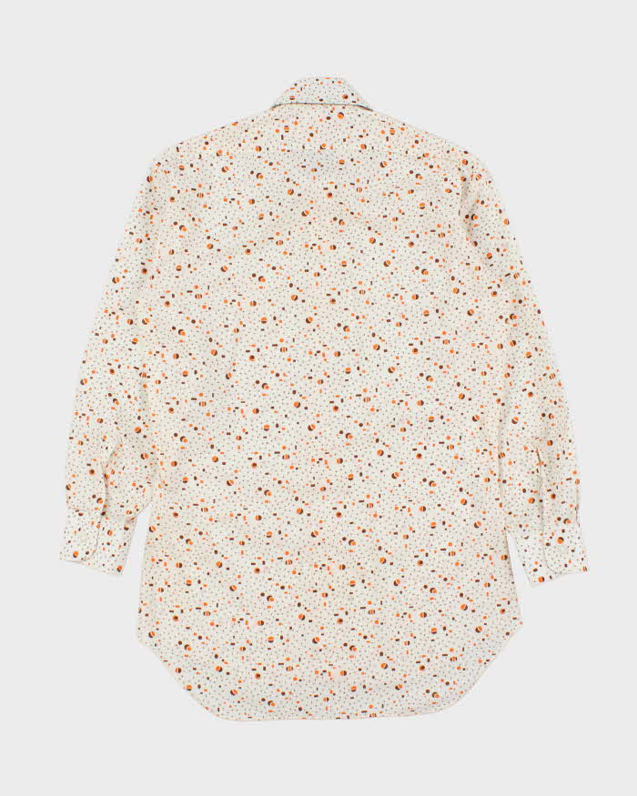Vintage 1970s Abundant Year Patterned Long Sleeve Shirt - M