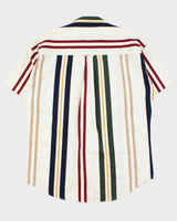 Vintage 1990s Chaps Ralph Lauren Striped Heavyweight Short Sleeve Shirt - L