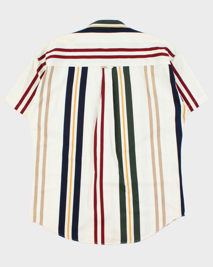 Vintage 1990s Chaps Ralph Lauren Striped Heavyweight Short Sleeve Shirt - L