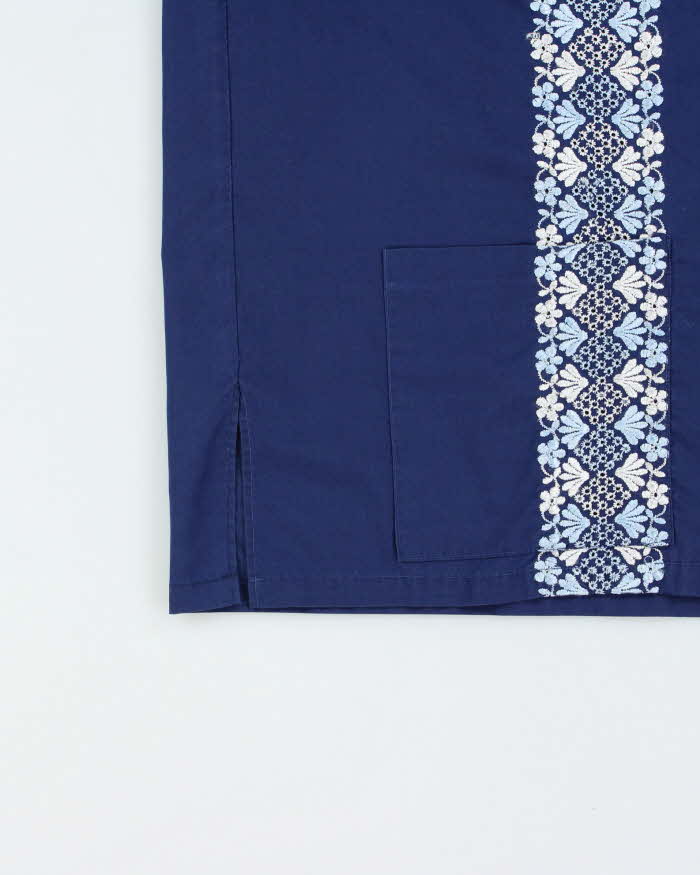 Vintage 1970s Romeo & Juliet Thai Embroidered Short Sleeve Bowling Shirt - L