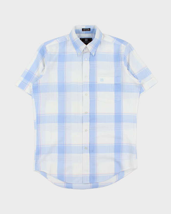 Vintage 1990s Givenchy Monsieur Plaid Short Sleeve Shirt - S
