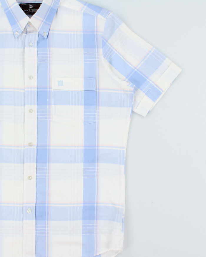 Vintage 1990s Givenchy Monsieur Plaid Short Sleeve Shirt - S