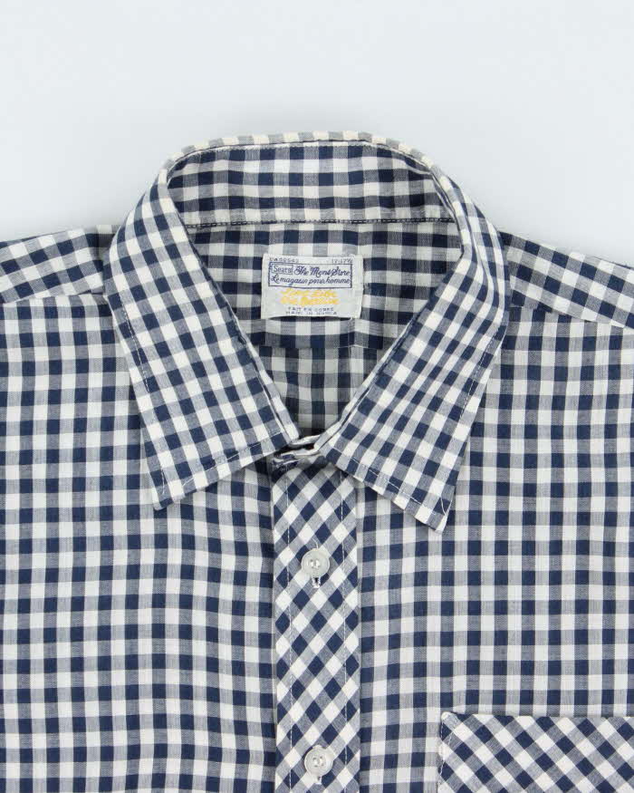Vintage 1980s Sears Sport Life Gingham Check Short Sleeve Shirt - XL