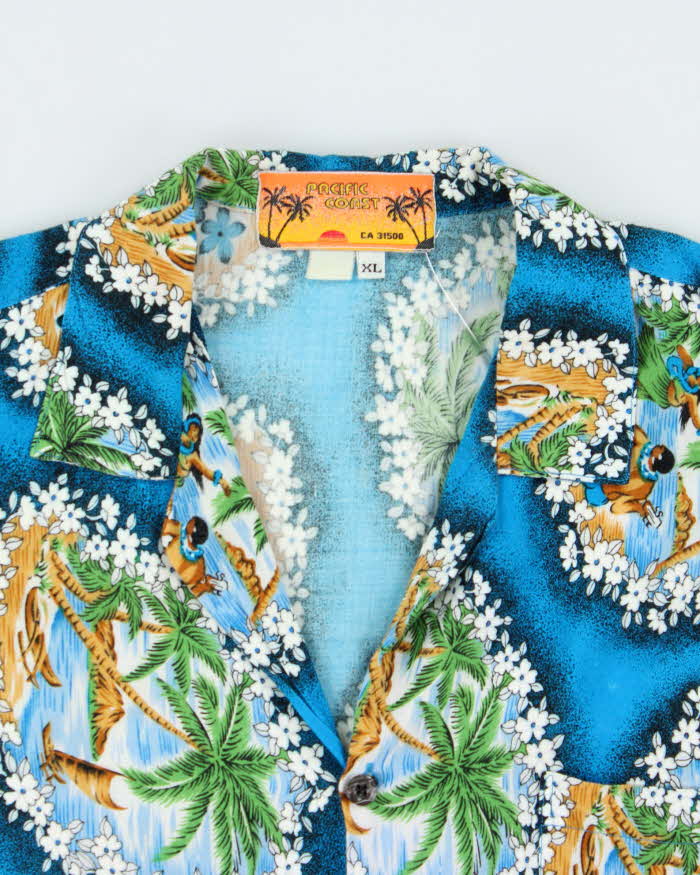 Vintage 1990s Pacific Coast Made In USA Hawaiian Aloha Shirt - XL