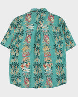 Vintage 1990s Hilo Hattie Silk Floral Hawaiian Shirt - L