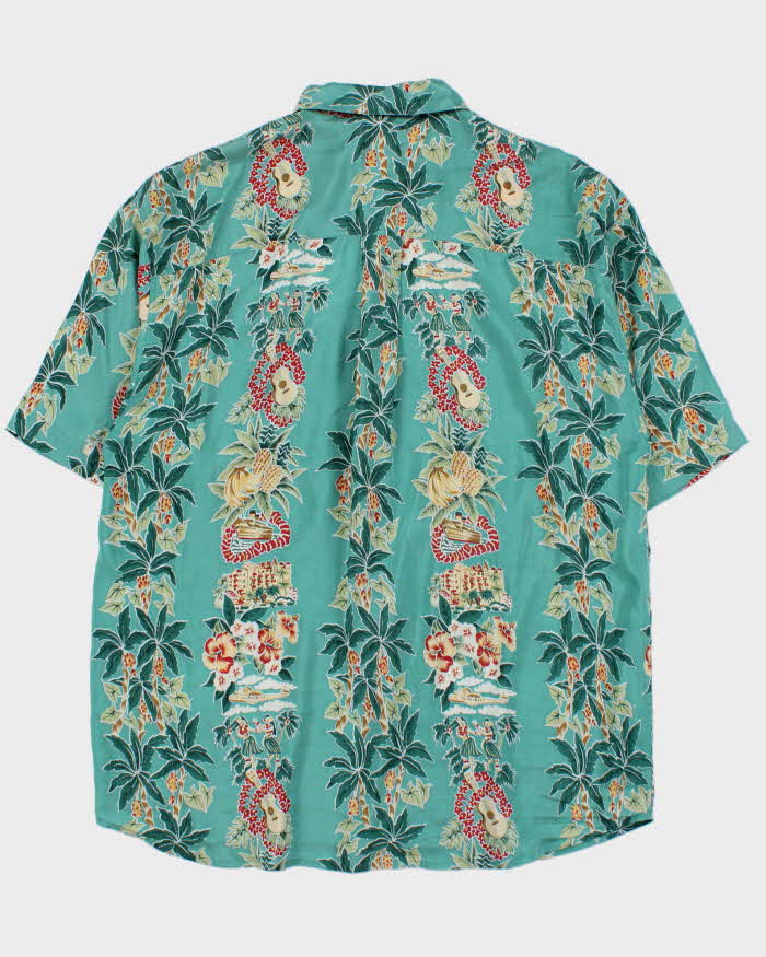 Vintage 1990s Hilo Hattie Silk Floral Hawaiian Shirt - L