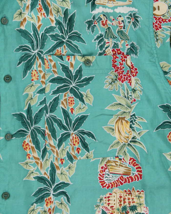 Vintage 1990s Hilo Hattie Silk Floral Hawaiian Shirt - L