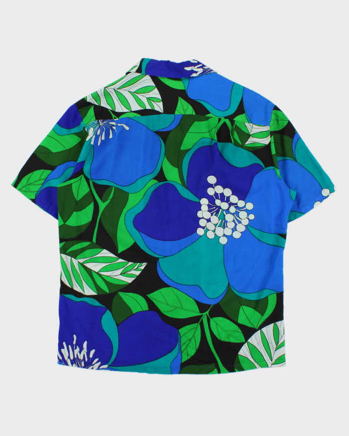 Vintage 1970s Kawika Of Hawaii Made In USA Floral Hawaiian Shirt - L