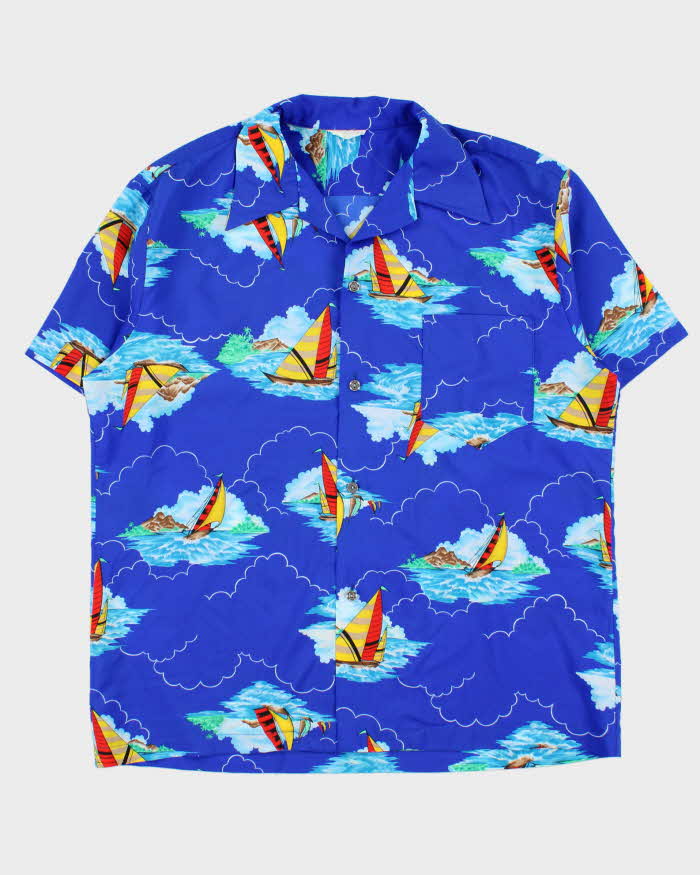 Vintage 1970s Made In USA Hawaiian Aloha Shirt - XL