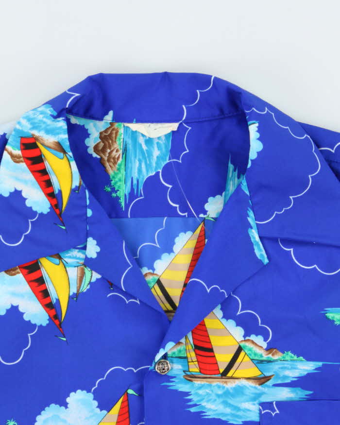 Vintage 1970s Made In USA Hawaiian Aloha Shirt - XL