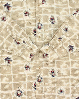 Vintage 1990s Gant Imperial Poplin Map Graphic Long Sleeve Shirt - M