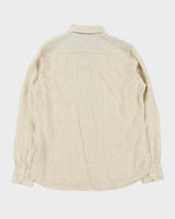 Vintage Y2K 00s Tommy Hilfiger Premium Linen Striped Long Sleeve Shirt - M