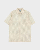Vintage 1970s Dadi Patterned Sheer Short Sleeve Shirt - S