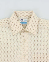Vintage 1970s Dadi Patterned Sheer Short Sleeve Shirt - S