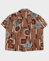 Vintage 1950s Ko-To Japan Hand Printed In USA Hawaiian Aloha Shirt - S