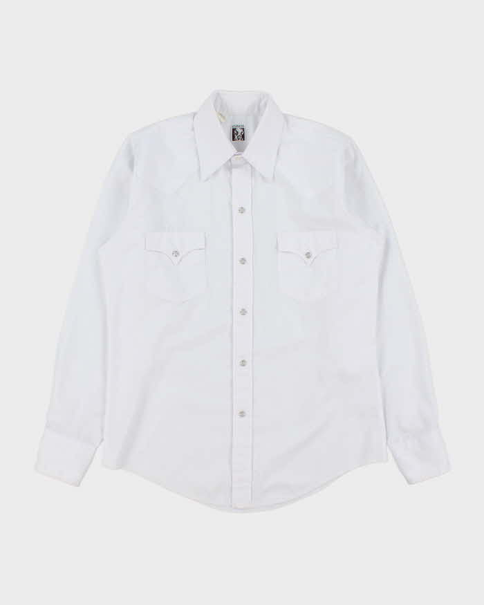 Vintage 1990s Karman Perma Press Pearl Snap Button Long Sleeve Western Shirt - M