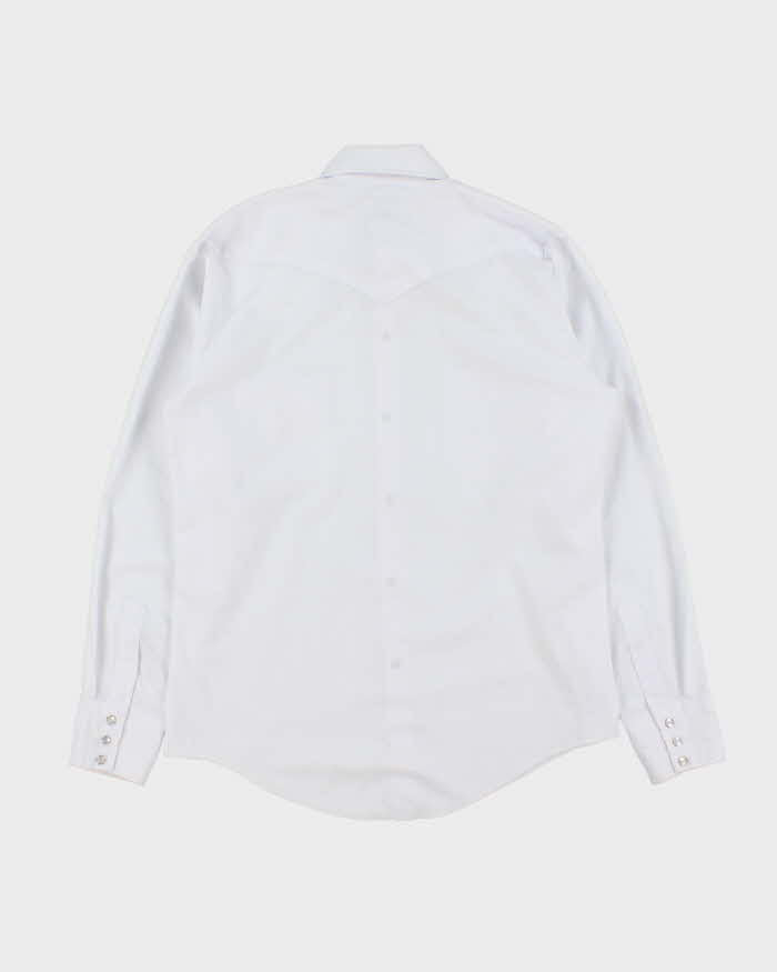 Vintage 1990s Karman Perma Press Pearl Snap Button Long Sleeve Western Shirt - M