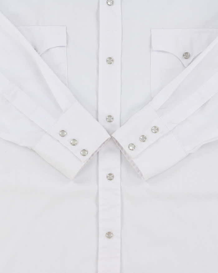 Vintage 1990s Karman Perma Press Pearl Snap Button Long Sleeve Western Shirt - M