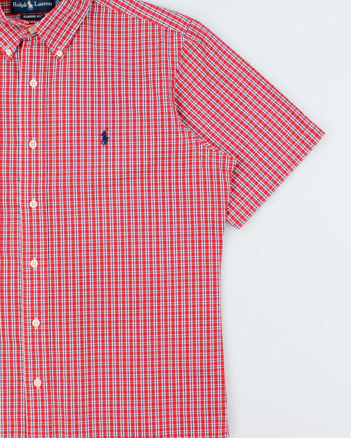 Vintage Y2K 00s Ralph Lauren Plaid Classic Fit Short Sleeve Shirt - M