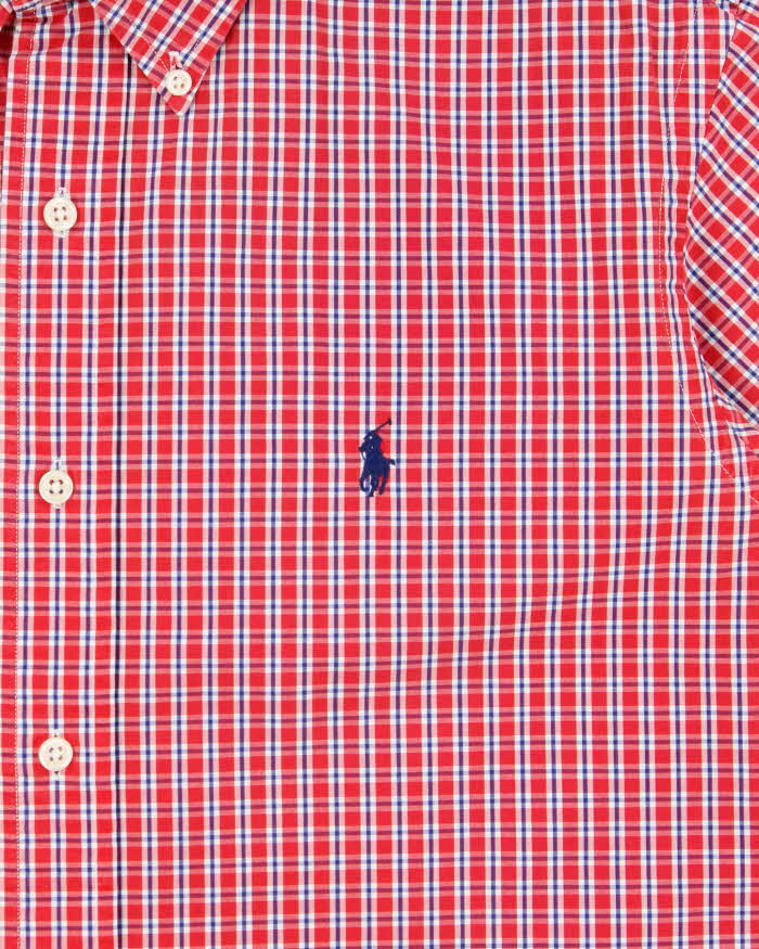 Vintage Y2K 00s Ralph Lauren Plaid Classic Fit Short Sleeve Shirt - M