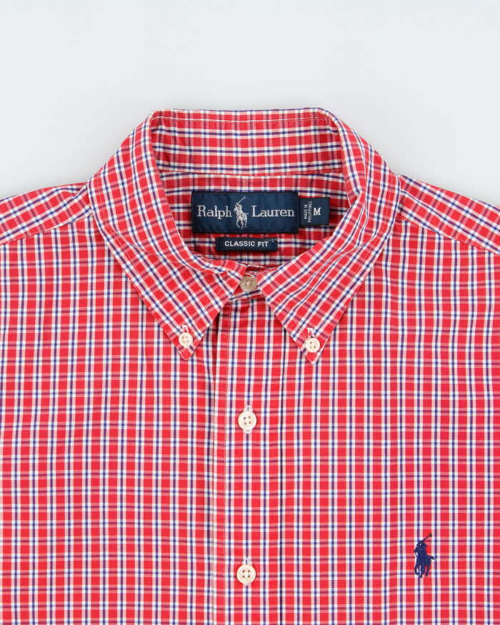 Vintage Y2K 00s Ralph Lauren Plaid Classic Fit Short Sleeve Shirt - M