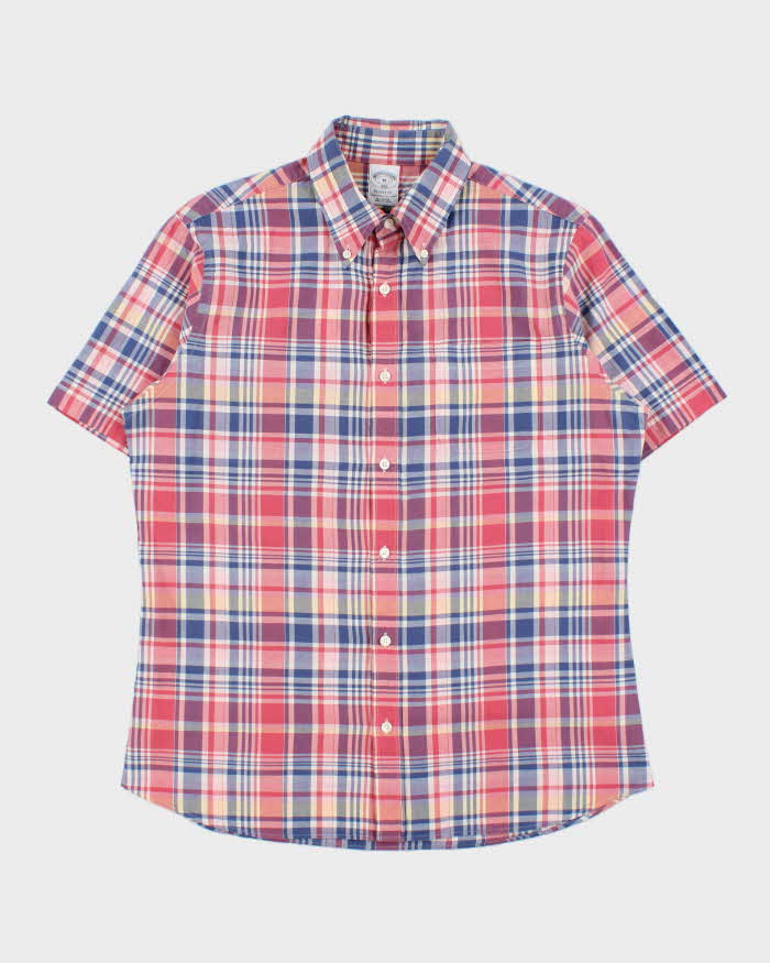Vintage Brooks Brothers Original Polo Plaid Regent Fit Short Sleeve Shirt - M
